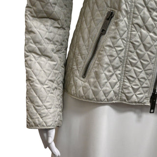 Light Gray Quilted Nylon Jacket