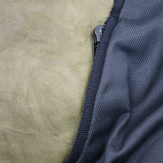 Cooke Olive Leather Double-Breasted Blazer