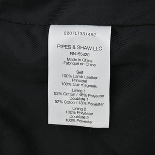 Cooke Brown Leather Double-Breasted Blazer