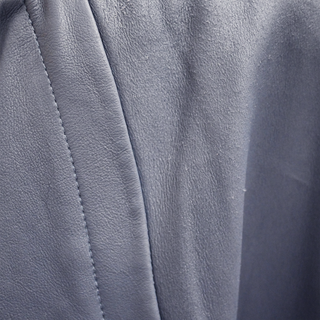 Pippa Blue Iko Slate Leather Boxy Jacket