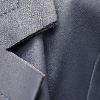 KOBI HALPERIN | Pippa Blue Iko Slate Leather Boxy Jacket