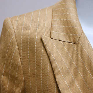 Parineti Camel Linen Blend Dickey Jacket