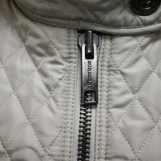 Light Gray Quilted Nylon Jacket