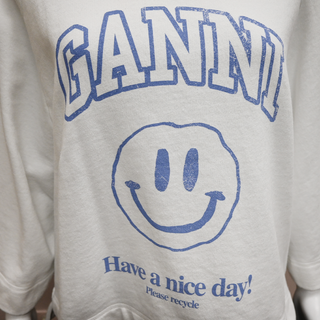 Isoli Smiley Face Oversized Raglan Sweatshirt