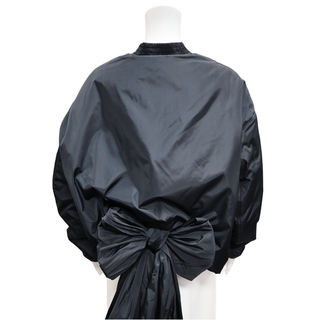 CECILIE BAHNSEN | Ubon Back-Bow Recycled-Taffeta Bomber Jacket