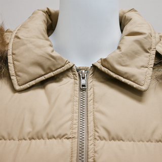 BURBERRY LONDON | Dark Beige Quilted Jacket W/ Belt & Hood