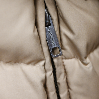 BURBERRY LONDON | Dark Beige Quilted Jacket W/ Belt & Hood
