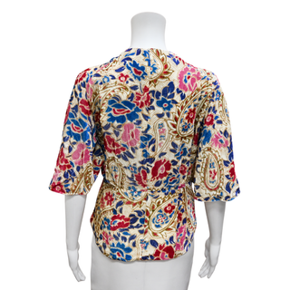 ISABEL MARANT | Mucio Floral Knotted Velvet Top