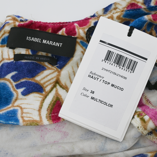 ISABEL MARANT | Mucio Floral Knotted Velvet Top