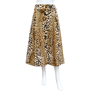 CAROLINA HERRERA | Leopard Print Midi Skirt