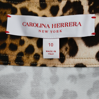 CAROLINA HERRERA | Leopard Print Midi Skirt
