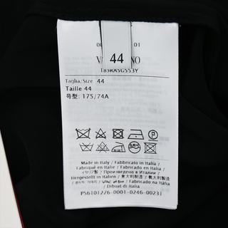 VALENTINO | Striped Pleated Silk Midi Skirt