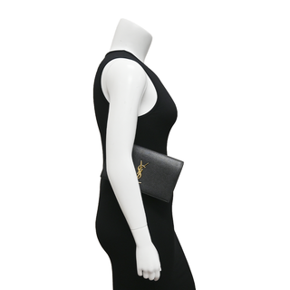 SAINT LAURENT | YSL Cassandre Black Leather Clutch