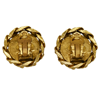 CHANEL | Chain-Link Crystal CC Clip-On Earrings