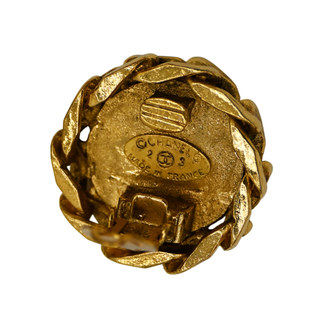 CHANEL | Chain-Link Crystal CC Clip-On Earrings