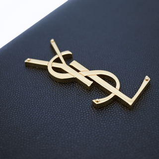 SAINT LAURENT | YSL Cassandre Black Leather Clutch