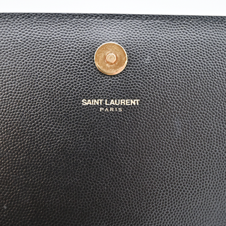 SAINT LAURENT | YSL Cassandre Black Leather Clutch