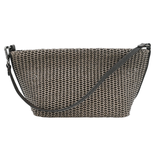 BRUNELLO CUCINELLI | Taupe Monili Raffia Shoulder Bag