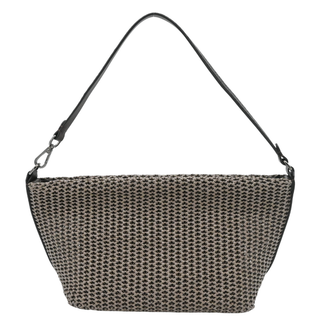 BRUNELLO CUCINELLI | Taupe Monili Raffia Shoulder Bag