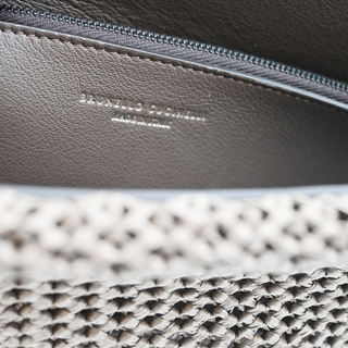 BRUNELLO CUCINELLI | Taupe Monili Raffia Shoulder Bag