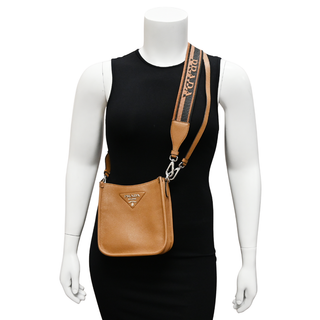 PRADA | Caramel 2-Strap 'Mini' Leather Crossbody Bag