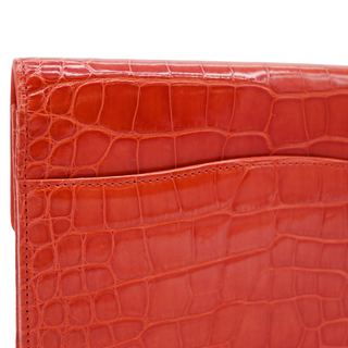 CHANEL | Red Alligator CC Leather Shoulder Bag