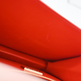 CHANEL | Red Alligator CC Leather Shoulder Bag