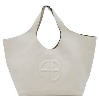 ANINE BING | Lili Sand Pebbled Leather Tote Bag
