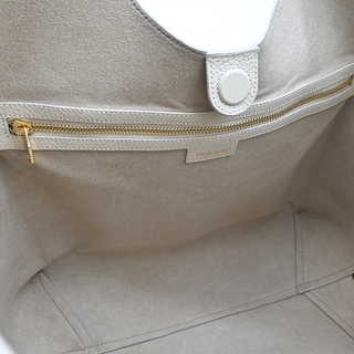 ANINE BING | Lili Sand Pebbled Leather Tote Bag