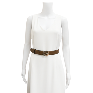 GUCCI | Interlocking G Brown Leather Belt