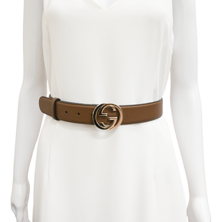 GUCCI | Interlocking G Brown Leather Belt