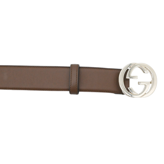 GUCCI | Interlocking G Brown Leather Belt