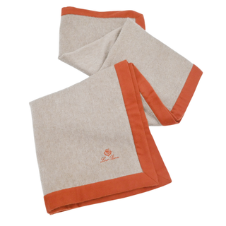 LORO PIANA | Kummel & Orange Cashmere Blanket Shawl