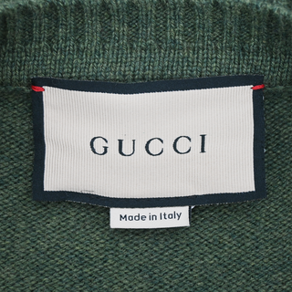 GUCCI | Green Cashmere Horsebit Cardigan