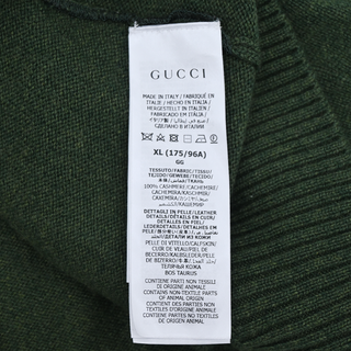 GUCCI | Green Cashmere Horsebit Cardigan