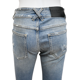 GIVENCHY | Light Wash Distressed Skinny Jeans