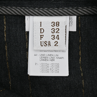 BRUNELLO CUCINELLI | Charcoal Gold Metallic Pinstriped Pants