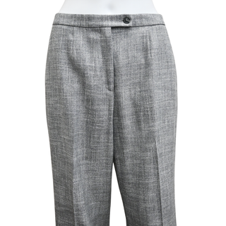 CAROLINA HERRERA | Gray Twill Weave Wide Leg Pants
