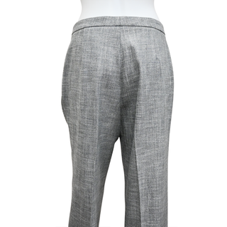 CAROLINA HERRERA | Gray Twill Weave Wide Leg Pants