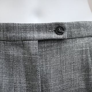 CAROLINA HERRERA | Gray Twill Weave Wide Leg Pants