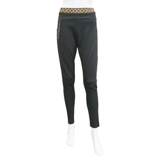 LOUIS VUITTON | Black Neoprene Monogram-Trim Leggings
