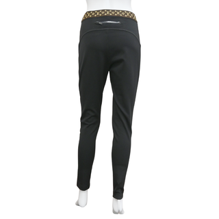 LOUIS VUITTON | Black Neoprene Monogram-Trim Leggings