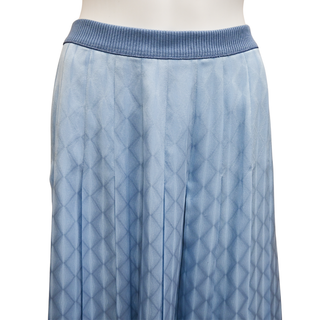 FENDI | Light Blue Geometric Jacquard Pleated Midi Skirt