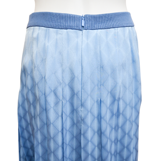 FENDI | Light Blue Geometric Jacquard Pleated Midi Skirt