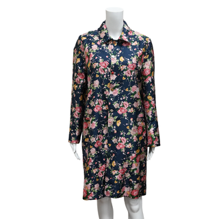 PERO | Embroidered Floral Long Coat