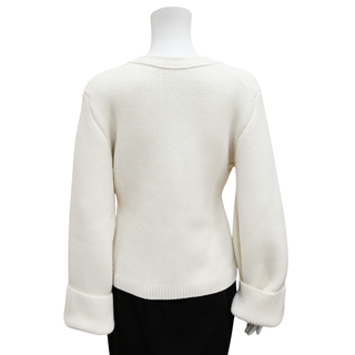 KHAITE | Scarlet Glaze White Cashmere Cardigan