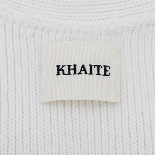 KHAITE | Scarlet Glaze White Cashmere Cardigan