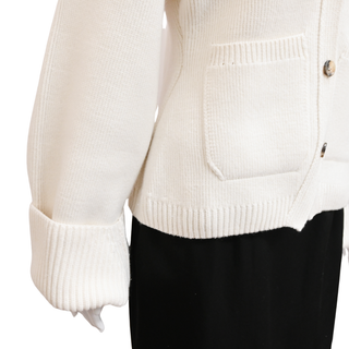 KHAITE | Scarlet Glaze White Cashmere Cardigan