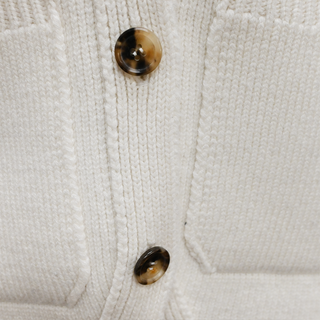 KHAITE | Scarlet Glaze White Cashmere Cardigan