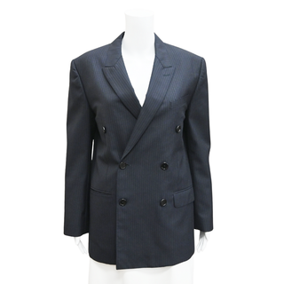 CELINE | Navy Blue Pinstripe Wool Blazer